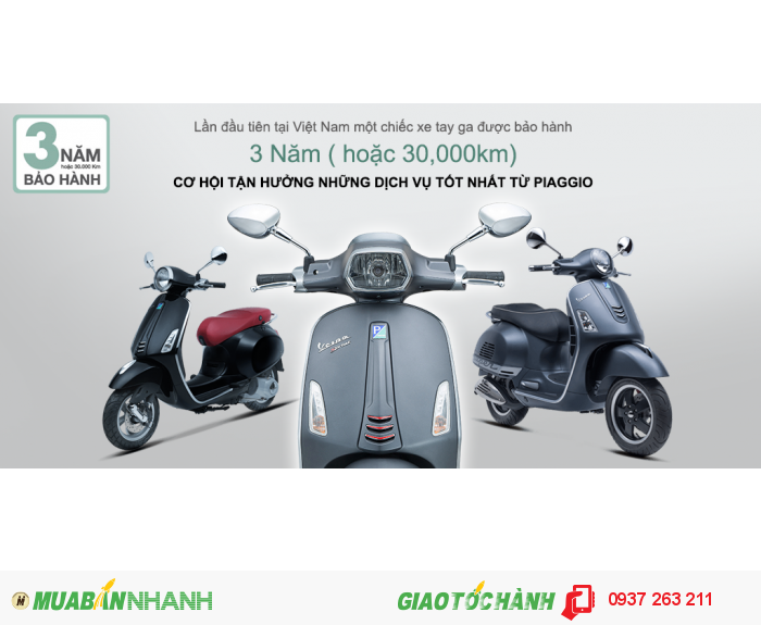 Vespa Primavera Khuyến mãi cực hấp dẫn Tháng 8 !!!