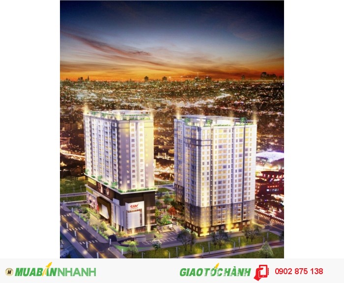 Căn hộ Bình Thạnh, 71m2_2PN. Giá 1,6 tỷ