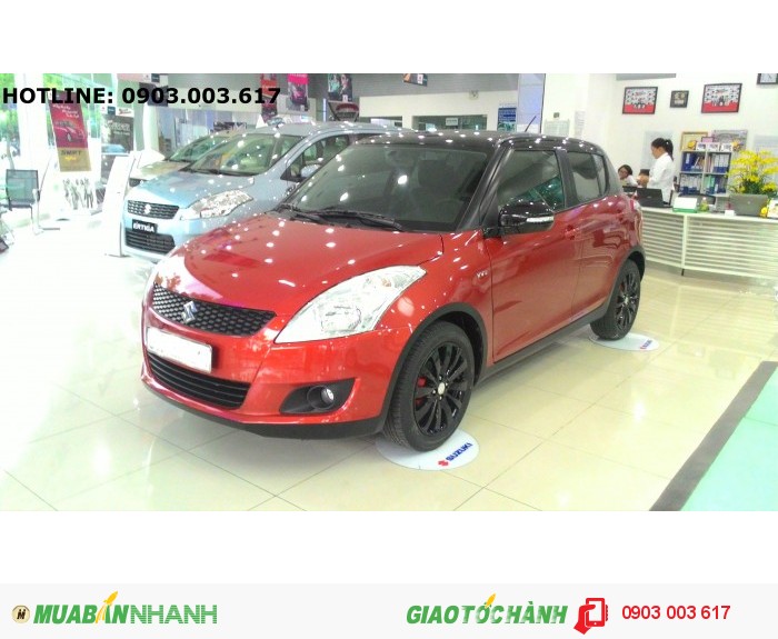 Suzuki Swift 5 chỗ hatchback Phiên bản Cam - Đen.