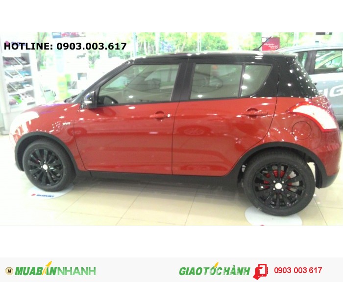 Suzuki Swift 5 chỗ hatchback Phiên bản Cam - Đen.