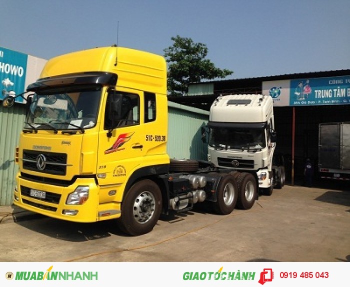 Mua bán xe đầu kéo Dongfeng Hoàng Huy 3 chân 6x4 nhập khẩu, Bán xe đầu kéo Dongfeng 3 chân 6x4 nhập khấu trả góp lãi suất 0.7%/tháng