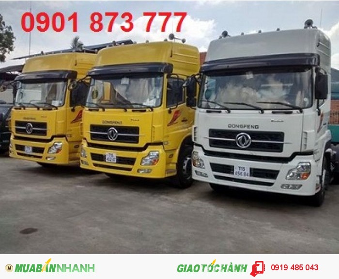 Mua bán xe đầu kéo Dongfeng Hoàng Huy 3 chân 6x4 nhập khẩu, Bán xe đầu kéo Dongfeng 3 chân 6x4 nhập khấu trả góp lãi suất 0.7%/tháng