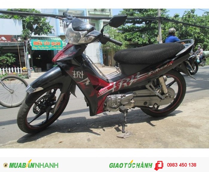Yamaha Sirius R đỏ đen bánh mâm lớn, thắng đĩa