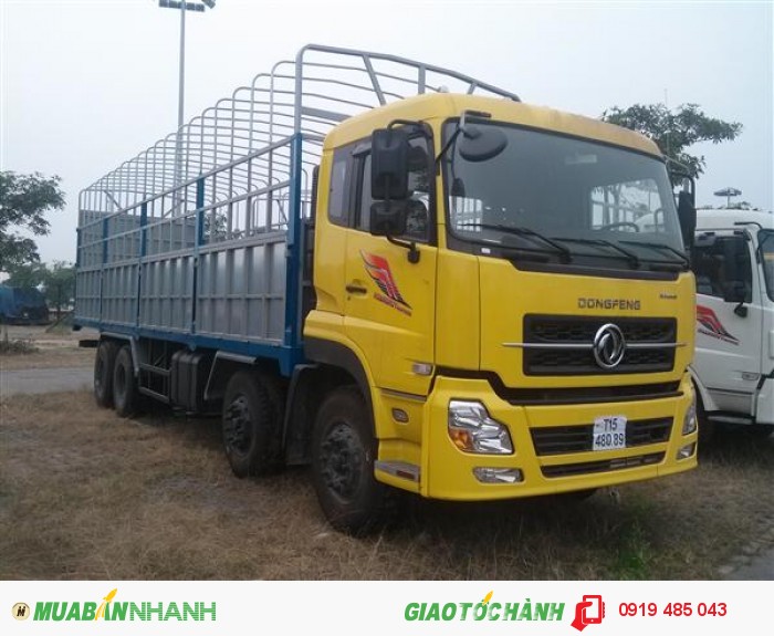 Đại lý xe tải Dongfeng Hoàng Huy 4 chân L315,Dongfeng 4 chân 17.9 tấn/17T9 8x4 nhập khẩu giá rẻ nhất