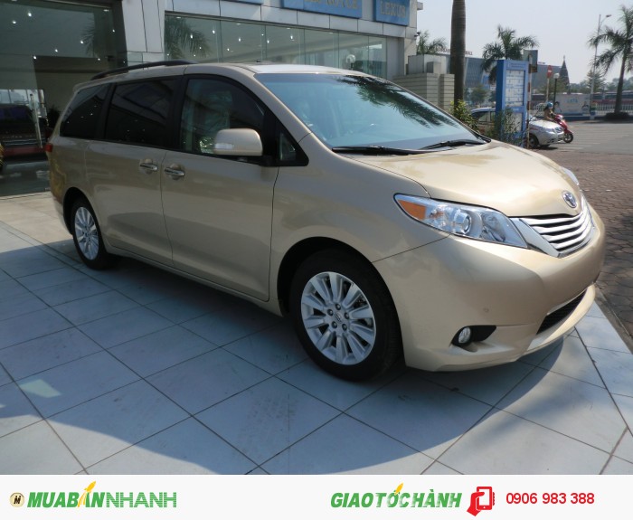 Toyota Sienna Limited màu vàng cát xe mới 100%.nhập Mỹ 2015