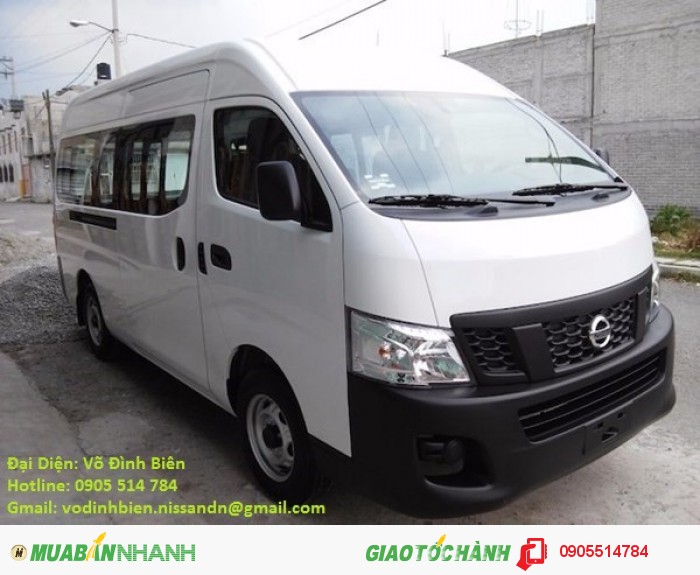 Xe Nissan Urvan 16 chỗ  2.5L mới 100% nhập khẩu.