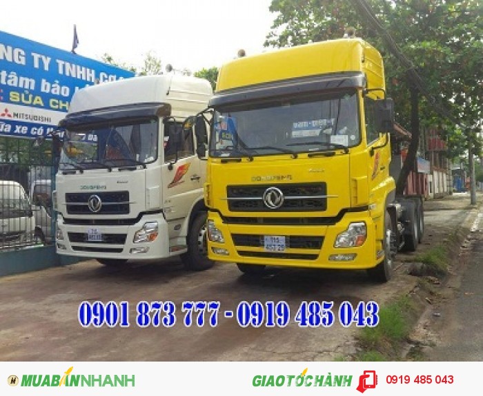 Đại lý xe đầu kéo Dongfeng 3 chân máy 375 Cummins, Giá bán đầu kéo Dongfeng L375 3 chân 6x4 nhập khẩu