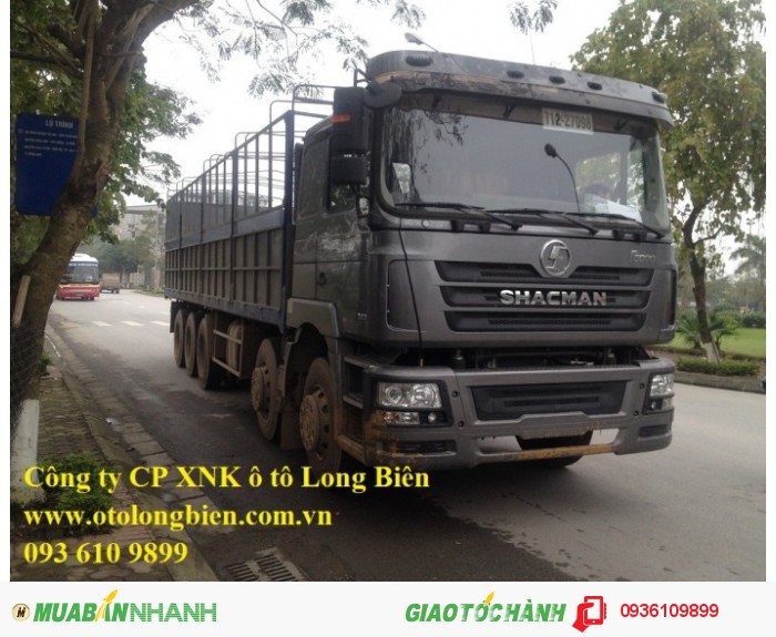 Xe tải thùng 4 chân, 5 chân shacman tải trọng 17-22 tấn 2017