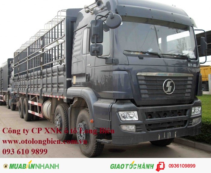 Xe tải thùng 4 chân, 5 chân shacman tải trọng 17-22 tấn 2017