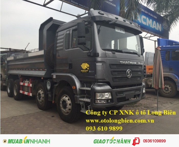 Xe ben 4 chân shacman tải trọng 17 tấn 2017