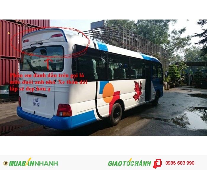 Hyundai County Thân Dài 29 chỗ 3 cục. Xe giao ngay, Giá cạnh tranh.