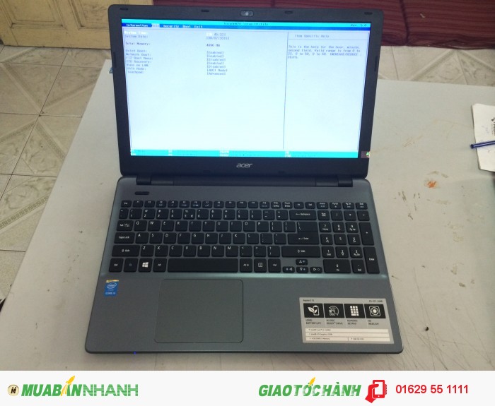 Acer e5 571 i5 5200 4gb 500gb còn bảo hành dài của acer