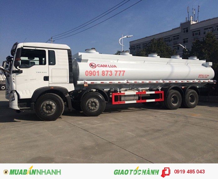 Bán xe bồn chở xăng Howo 4 chân 20 khối, Giá bán xe bồn chở xăng Howo 20 khối tốt nhất, Xe bồn Howo 4 chân nhập khẩu