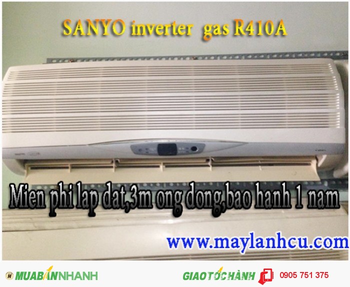 Máy lạnh cũ SANYO 1hp 9000btu/h tiết kiệm điện inverter