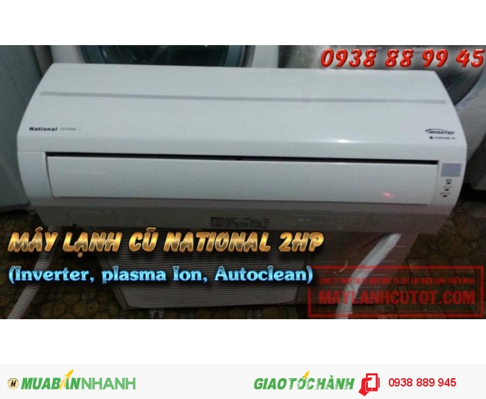 Máy lạnh cũ National 2hp Inverter, Plasma ion, Auto clean