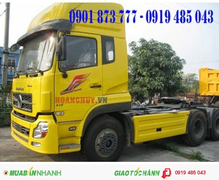 Xe đầu kéo Dongfeng Hoàng Huy 3 chân L375 nhập khẩu, Giá bán xe đầu kéo Dongfeng