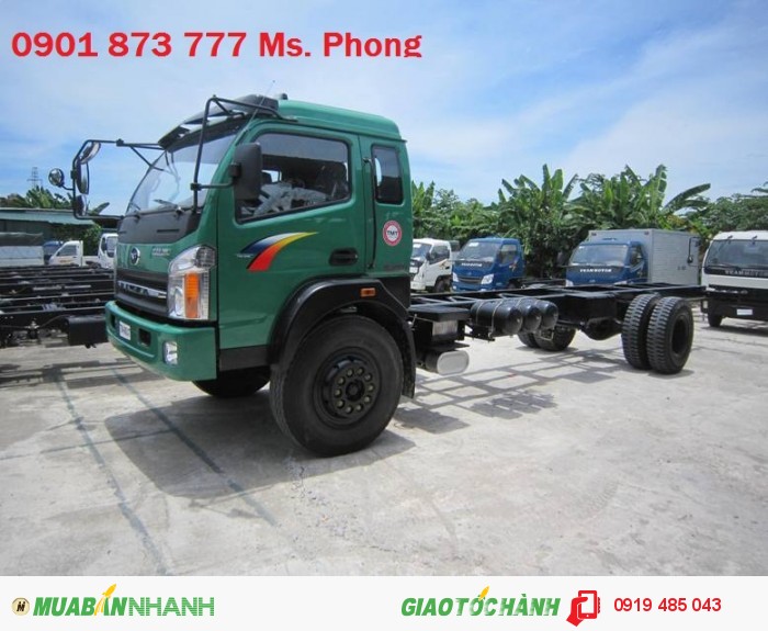 Xe tải TMT Cửu Long 9.5 tấn (9T5) thùng dài 7m5, Giá xe Cửu Long 9.5 tấn tốt nhất miền Nam hiện nay