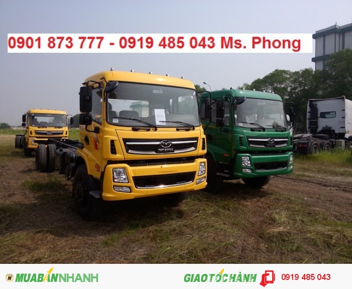 Xe tải TMT Cửu Long 9.5 tấn (9T5) thùng dài 7m5, Giá xe Cửu Long 9.5 tấn tốt nhất miền Nam hiện nay