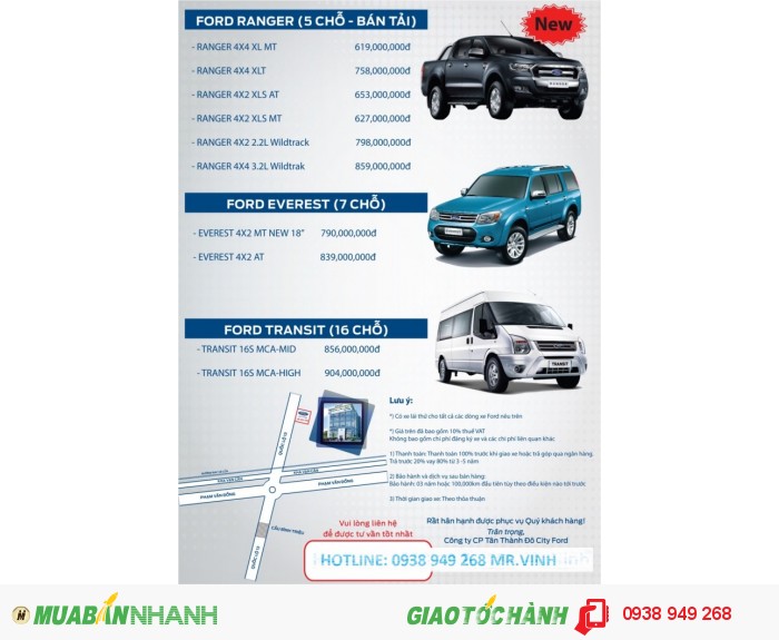 Bảng Báo Giá Xe Ford Mới Nhất 2015