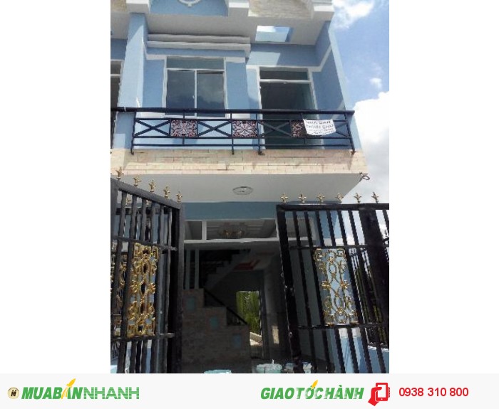 Bán nhà 1 sẹc Dương Bá Trạc, P.1, Q.8, DT 6x4.3m (NH 6.2m), hướng Nam, giá 1.35 tỷ/TL .