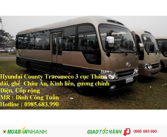 Bán xe Hyundai County 29 chỗ giá rẻ nhất . xe giao ngay giá cạnh tranh.