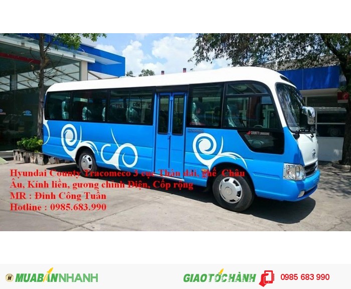 Bán xe Hyundai County 29 chỗ giá rẻ nhất . xe giao ngay giá cạnh tranh.