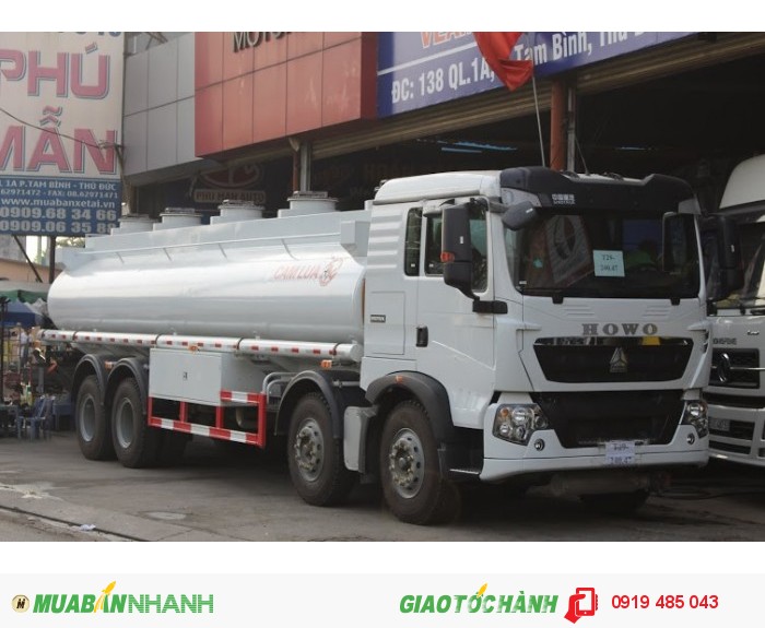 Xe tải bồn chở xăng dầu Howo 4 chân 20 khối (20m3) nhập khẩu máy 340Hp có xe giao ngay