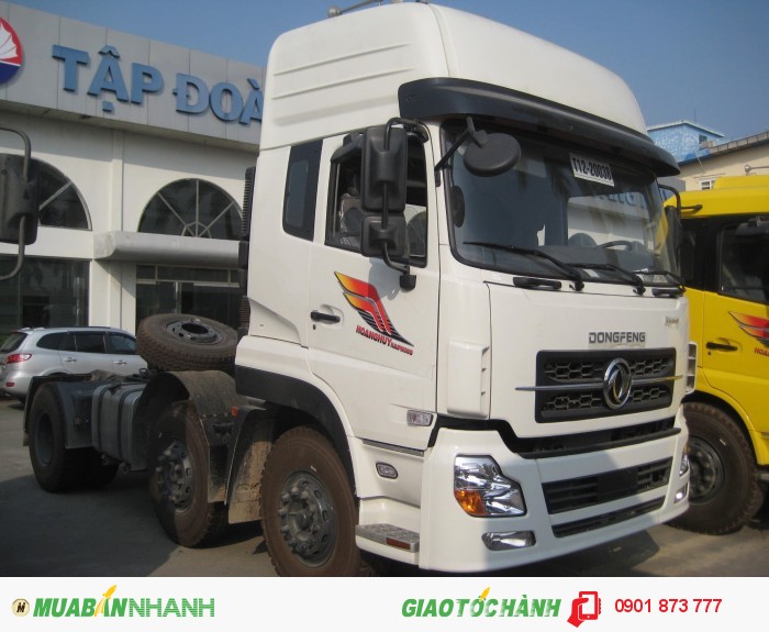 Xe đầu kéo Dongfeng Hoàng Huy 3 chân L375 6x4, Giá bán xe đầu kéo Dongfeng L375 máy Cummins nhập khẩu