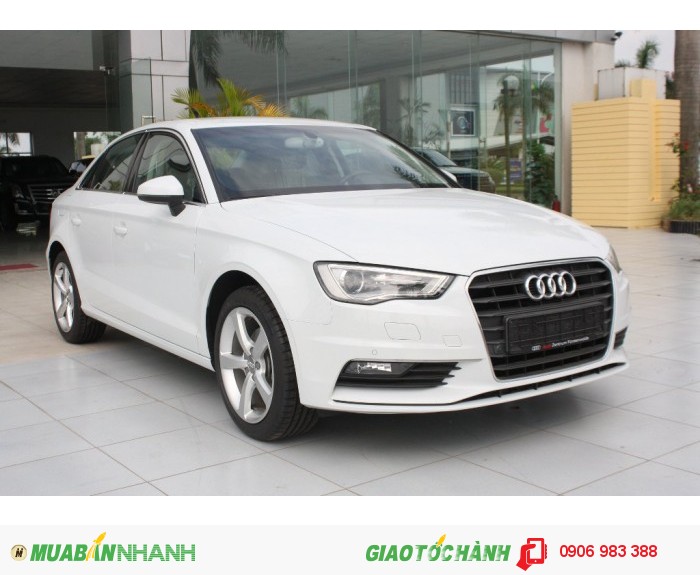 Xe Audi A3 1.8 TFSI Màu trắng 2015 Nội thất Nâu, Nhập khẩu nguyên chiếc từ Đức xe mới 100%
