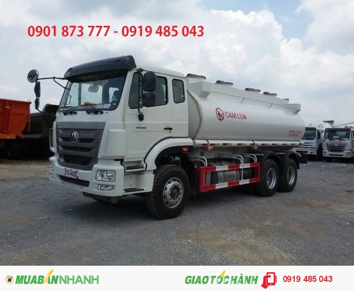 Đại lý xe tải bồn (xitec) chở xăng dầu Howo, Xitec Howo 20 khối, 21 khối, 22 khối chở xăng dầu