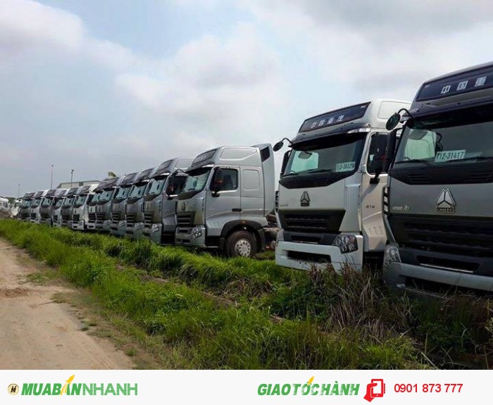 Xe Đầu kéo Howo (Hổ Vồ) Cabin A7 máy 375HP, 420Hp nhập khẩu chính hãng, có xe giao ngay, Cung cấp đầu kéo Howo và rơ mooc CIMC nhập khẩu