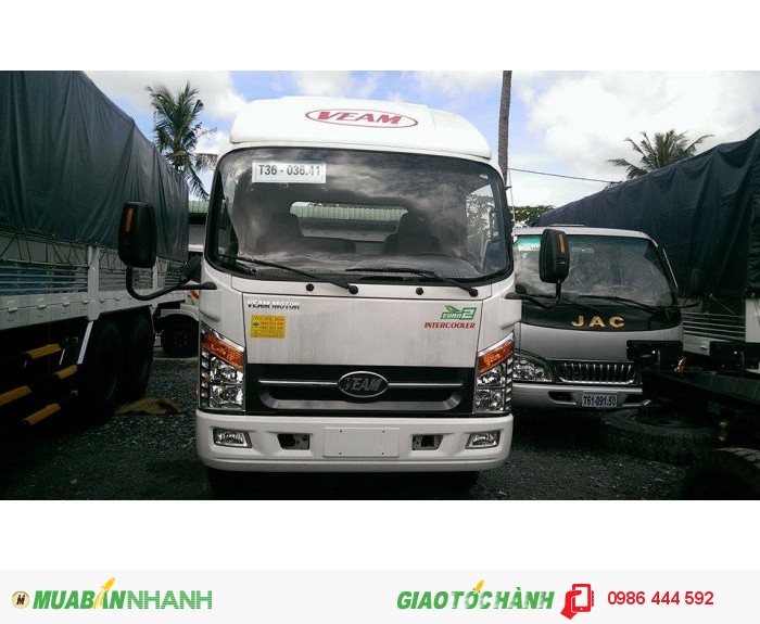 Xe tải Veam VT350 3T5 máy Hyundai, mua trả góp, thùng bạt thùng kín