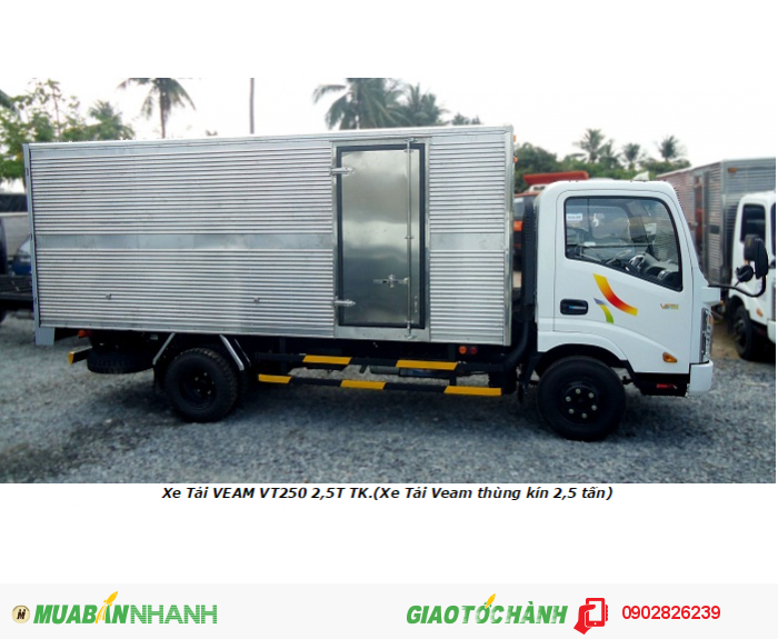 Xe tải veam 2 tấn 4/ cần mua xe tải veam vt252 2400kg thùng kín/ 2,4tan thùng mui bạt
