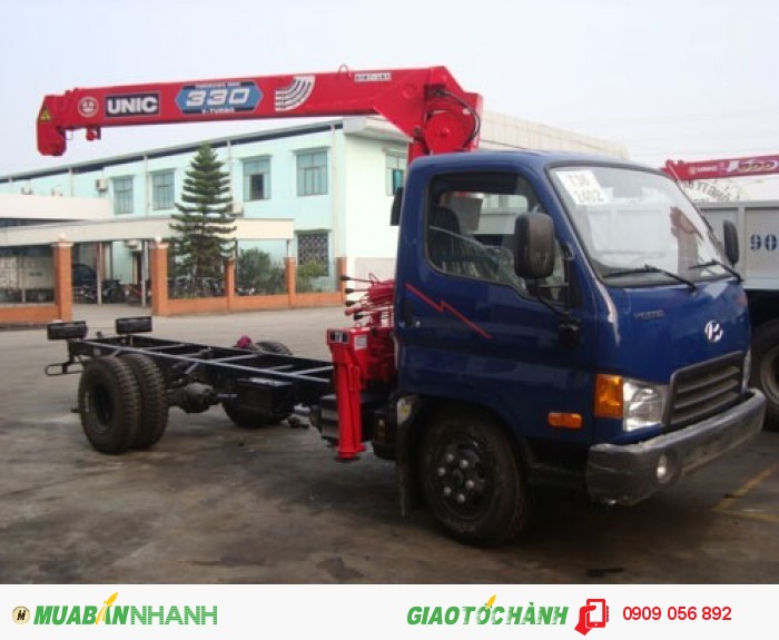 Xe cẩu Huynhdai 5 tấn gắn cẩu unic 3 tấn 4 khúc 25 ngày giao xe