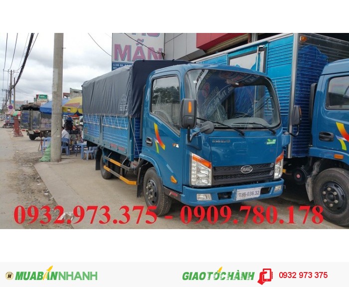 Xe tải Hyundai vean 2.5 tấn, Giá xe tải Hyundai veam thùng bạt, thùng kín vào thành phố,