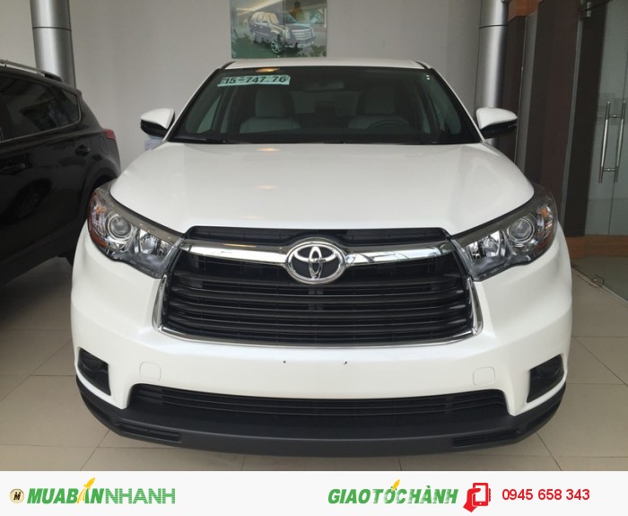 Bán Xe Toyota Highlander 2016 màu trắng , xe mới 100% nhập mỹ