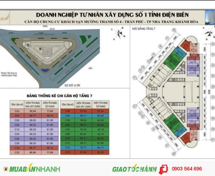 Bán gấp căn hộ 2 view 76 tại Mường Thanh 04 Nha Trang “ QUÁ HOT “ với giá rẻ .