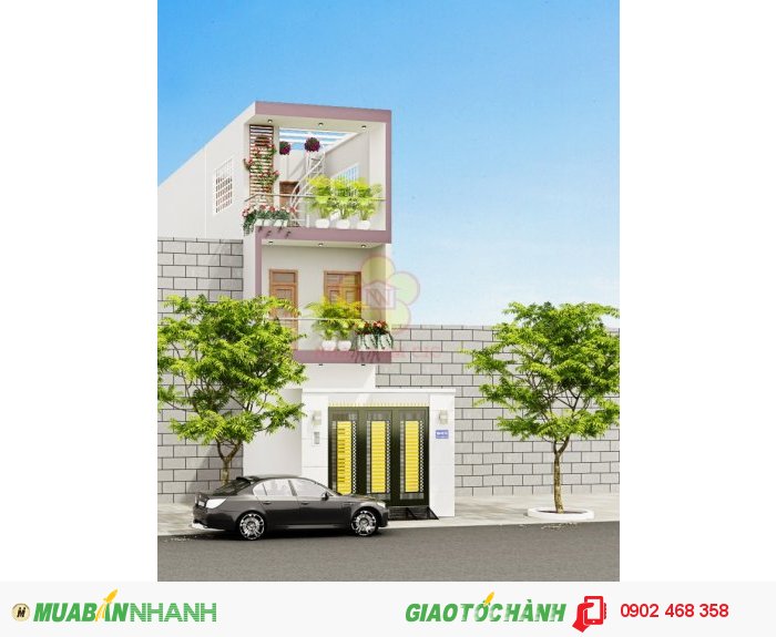 Nhà KDC gần Phạm Văn Đồng 1 trệt 2 lầu sân thượng giá tốt