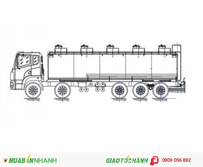 Xe bồn 5 chân 27 khối DongFeng nhập khẩu nguyên chiếc