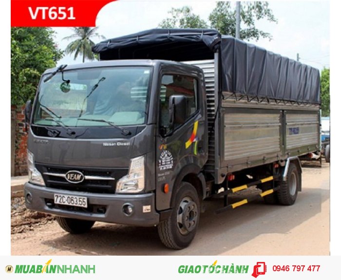 Bán xe tải Veam 6T5, giá bán xe tải veam 6.5 tấn VT651