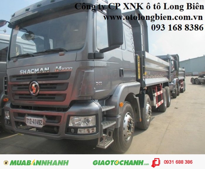 Xe ben 3 chân, 4 chân shacman , thùng 10m3, 14m3 , tại Long Biên, Hà Nội 2015
