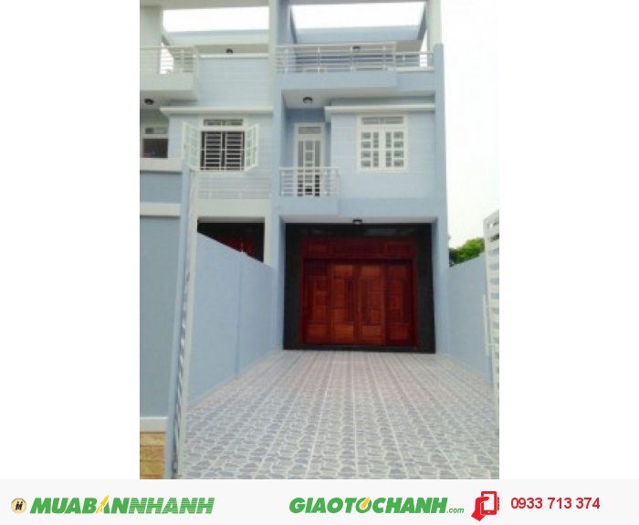 Nhà phố xây mới, đúc kiên cố 3 tấm, 5m x 20m. Gần trường CĐ Điện Lực, Q. 12 (2,6 tỷ)