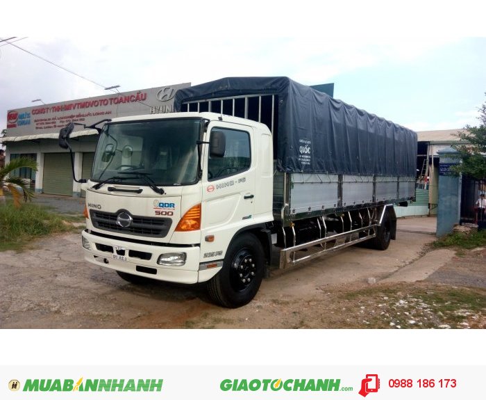 Xe Tải Hino 9.4 Tấn, Xe Tải Hino FG, Thùng Kín Thùng Mui Bạt