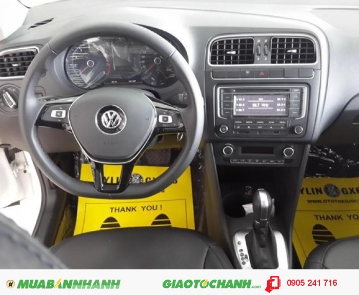 Volkswagen Polo Sedan 1.6L 6AT. Màu trắng. Nhập khẩu chính hãng