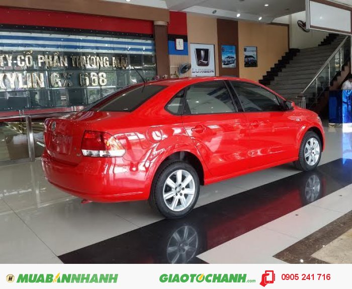 Bán xe Volkswagen Polo Sedan 1.6L 5MT 2015 màu đỏ