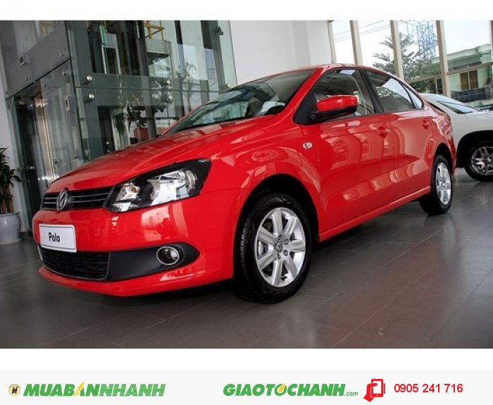 Bán xe Volkswagen Polo Sedan 1.6L 5MT 2015 màu đỏ