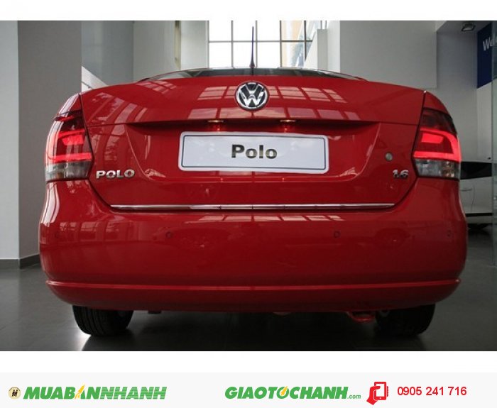 Bán xe Volkswagen Polo Sedan 1.6L 5MT 2015 màu đỏ