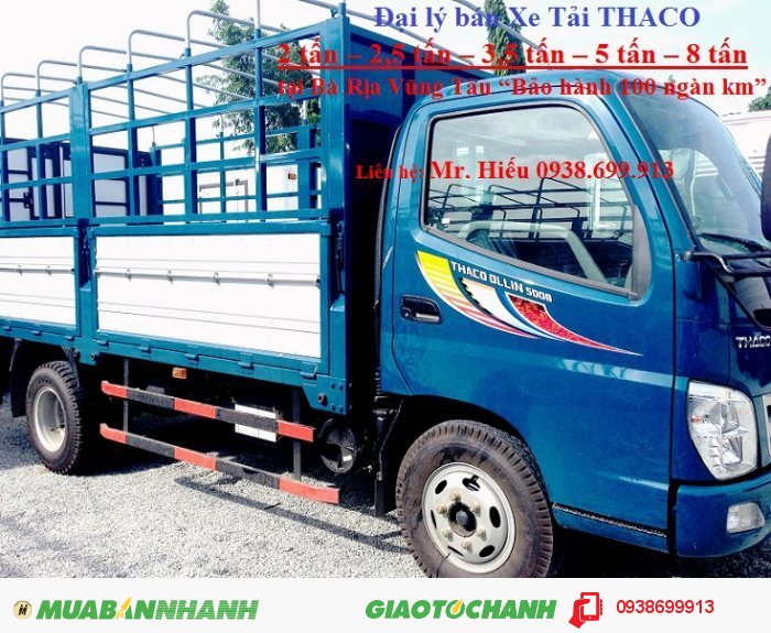 Bán Xe tải 2,5 tấn nâng tải 5 tấn tại Bà Rịa Vũng Tàu