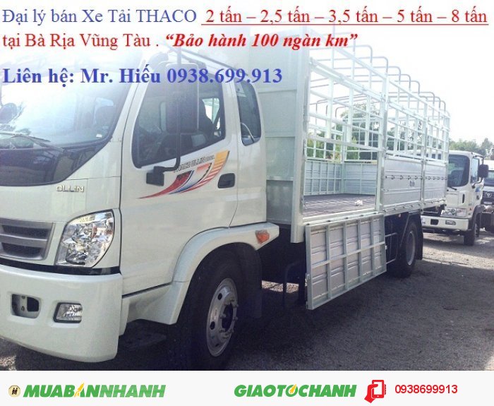 Xe Tải Thaco 5 Tấn Nâng Tải 7 Tấn Tại Bà Rịa Vũng Tàu