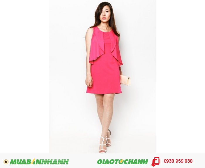 Đầm Su&ocirc;n B&egrave;o Trước- Hồng- AD230, 4